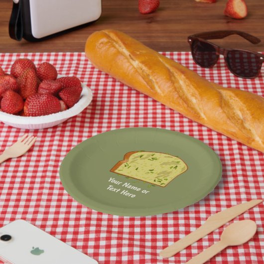 Artikel van de knoflook - Herby Side Dish - eigen  Papieren Bordje (Picknick)