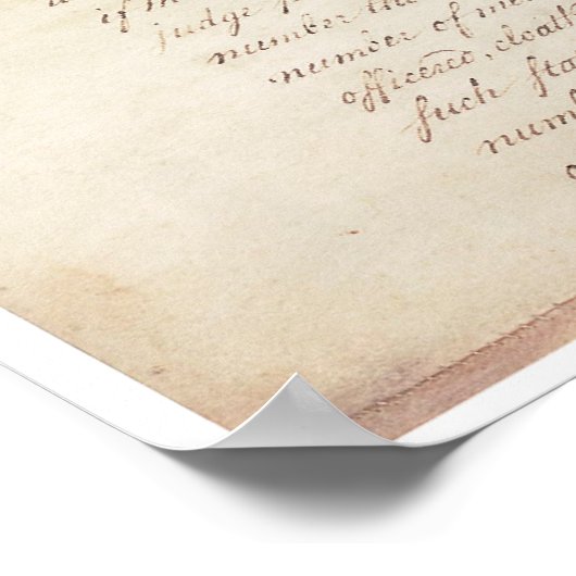 Artikelen van de Confederatie van de Verenigde Sta Poster (Hoek)