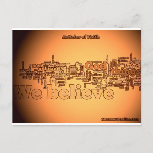 Artikelen van de Faith-woordgroep Briefkaart (Voorkant)