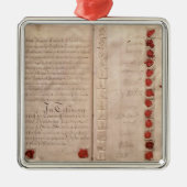 Artikelen van de Unie tussen Engeland en Schotland Metalen Ornament (Voorkant)