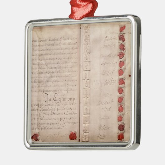 Artikelen van de Unie tussen Engeland en Schotland Metalen Ornament (Links)