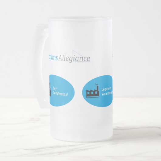 Artikelpunten met transparantie matglas bierpul (Voorkant links)