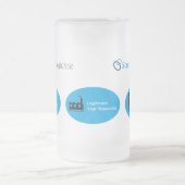 Artikelpunten met transparantie matglas bierpul (Center)