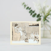 artikeltijd in Sepia Briefkaart (Staand voorkant)