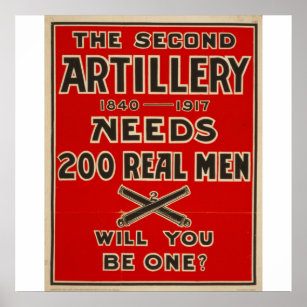 Artillerie Call naar wapens Poster