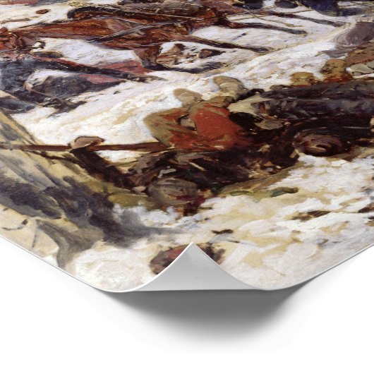 Artillerie Combat in a Wood Poster (Hoek)