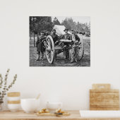 Artillerie-groep voor de burgeroorlog, jaren 1860 poster (Keuken)