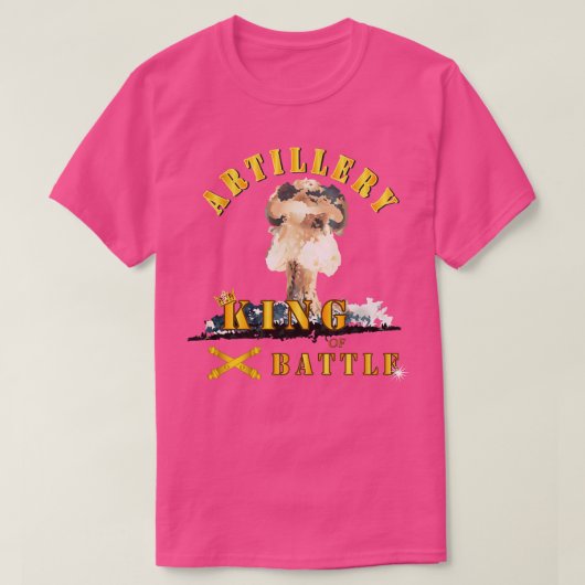Artillerie Koning van de slag bij Atomic Blast T-shirt (Design voorkant)