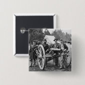 Artillerie uit de burgeroorlog, 1860 vierkante button 5,1 cm (Voorkant /achterkant)