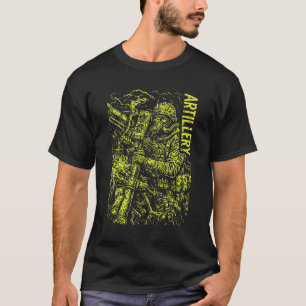Artilleriesoldaat Zware Vuurkracht Grafische Kunst T-shirt