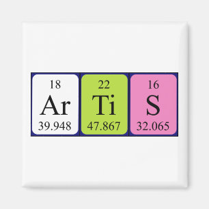 Artis periodieke table name magnet
