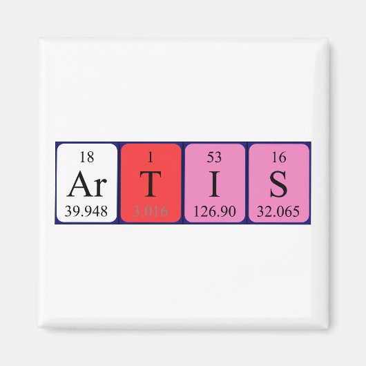 Artis periodieke table name magnet (Voorkant)