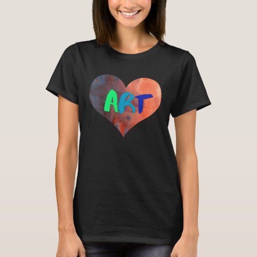 Artis Teacher  For  Colorful Heart T-shirt (Voorkant)