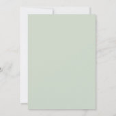 Artisan Aqua Mint Bladerige Trouw Kaart (Achterkant)