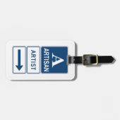 Artisan Artiest Studio Sign Directional Arrow Bagagelabel (Voorkant horizontaal)