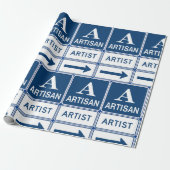 Artisan Artiest Studio Sign Directional Arrow Cadeaupapier (Uitgerold)