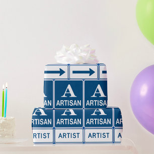Artisan Artiest Studio Sign Directional Arrow Cadeaupapier