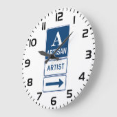 Artisan Artiest Studio Sign Directional Arrow Grote Klok (Hoek)