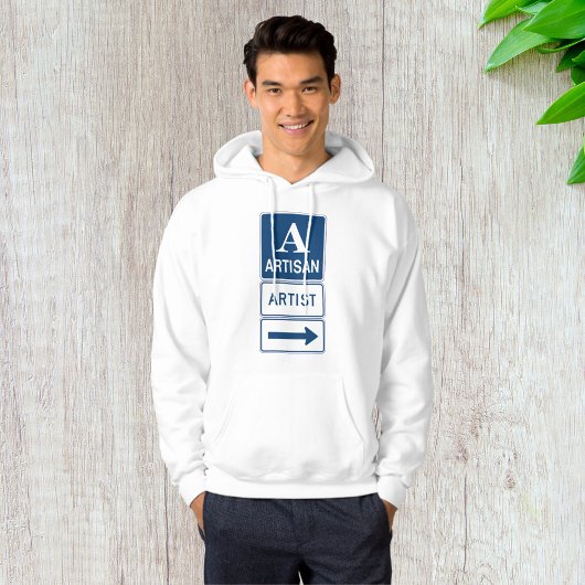 Artisan Artiest Studio Sign Directional Arrow Hoodie