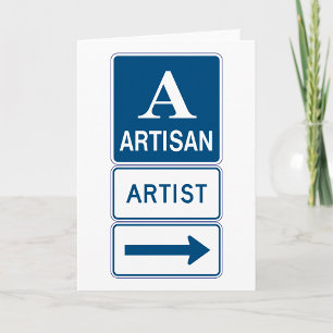 Artisan Artiest Studio Sign Directional Arrow Kaart