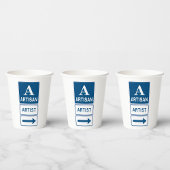 Artisan Artiest Studio Sign Directional Arrow Papieren Bekers