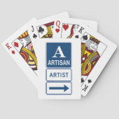 Artisan Artiest Studio Sign Directional Arrow Pokerkaarten (Achterkant)