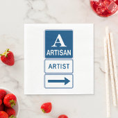 Artisan Artiest Studio Sign Directional Arrow Servet