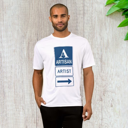 Artisan Artiest Studio Sign Directional Arrow T-shirt
