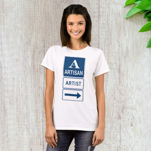 Artisan Artiest Studio Sign Directional Arrow T-shirt