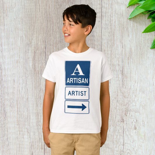 Artisan Artiest Studio Sign Directional Arrow T-shirt