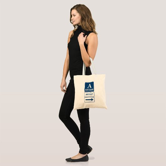 Artisan Artiest Studio Sign Directional Arrow Tote Bag