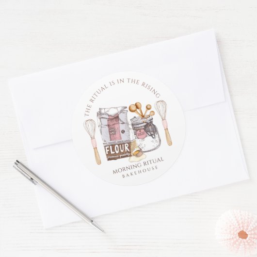 Artisan Baker Dessert Caterer Product Ronde Sticker (Envelop)