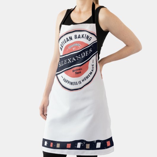 Artisan Baker Happiness is Zelfgemaakte Hipster Schort (Insitu)