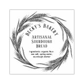 Artisan Baker Tarwe Krans Biologisch Zuurdesembroo Rubberstempel (Afrduk)