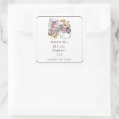 Artisan Bakery Baker  Vierkante Sticker (Tas)