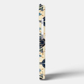 Artisan Blauw en Goud Bloemen Motief Case-Mate iPhone Case (Achterkant / Links)