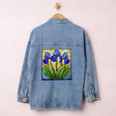 Artisan Blauwe Iris Gebrandschilderde Spijkerjas Denim Jacket (Hangar)