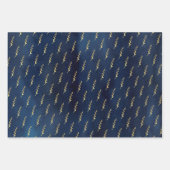 Artisan Blue en Gold Pained Inpakpapier Vel (Voorkant 3)