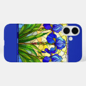 Artisan Blue Iris Glas-in-lood iPhone/ iPad-hoes Case-Mate iPhone Case (Achterkant (horizontaal))