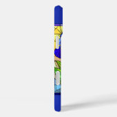 Artisan Blue Iris Glas-in-lood iPhone/ iPad-hoes Case-Mate iPhone Case (Achterkant / Rechts)