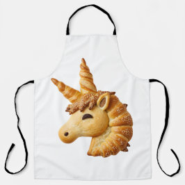 Artisan Braided Bread Unicorn Head Sculpture Schort