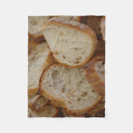 Artisan Bread Slices Fleece Deken (Voorkant)