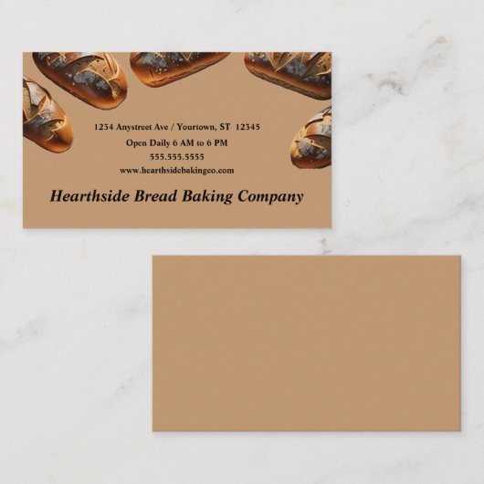 Artisan Brood Loaf Border Baker Broodwinkel Visitekaartje (Voorkant / Achterkant)