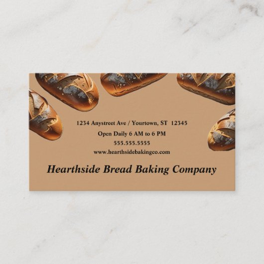 Artisan Brood Loaf Border Baker Broodwinkel Visitekaartje (Voorkant)