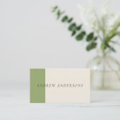 Artisan Business Card Sage Minimalist Maker Card Visitekaartje (Staand voorkant)
