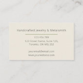 Artisan Business Card Sage Minimalist Maker Card Visitekaartje (Achterkant)
