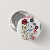 Artisan Button Brooch in Waterverf (Voorkant /achterkant)