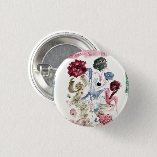 Artisan Button Brooch in Waterverf (Voorkant /achterkant)