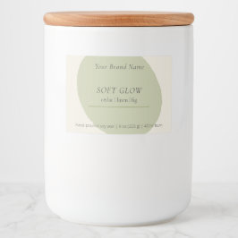 Artisan Candle Label Sage Minimalist Centered Wrap Voedselcontainer Etiket