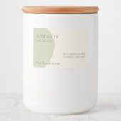 Artisan Candle Label Sage Modern Side-Bleed Wrap Voedselcontainer Etiket (Voorkant)